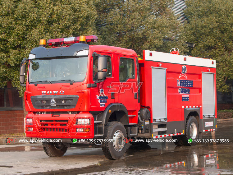 HOWO 4x2 Fire Water Truck - Left Front Side